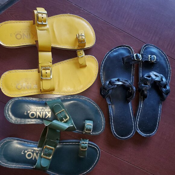 3 Pair Vintage Kino Sandals Size 7 - Picture 1 of 2